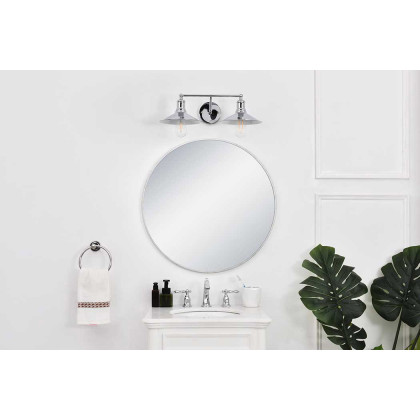 Elegant Etude 2 Lights Wall Sconce - Chrome, L 20.9" (LD4033W21C)