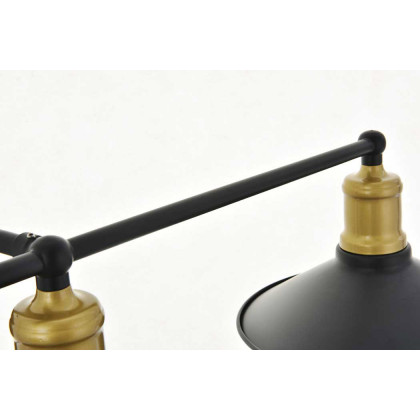 Elegant Etude 2 Lights Wall Sconce - Brass/Black, L 33.1" (LD4033W33BRB)