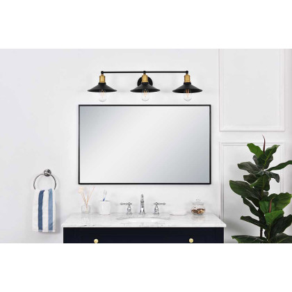 Elegant Etude 2 Lights Wall Sconce - Brass/Black, L 33.1" (LD4033W33BRB)