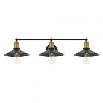 Elegant Etude 2 Lights Wall Sconce - Brass/Black, L 33.1" (LD4033W33BRB)