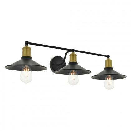 Elegant Etude 2 Lights Wall Sconce - Brass/Black, L 33.1" (LD4033W33BRB)