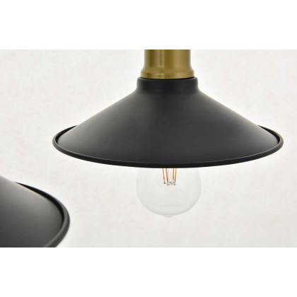 Elegant Etude 2 Lights Wall Sconce - Brass/Black, L 33.1" (LD4033W33BRB)