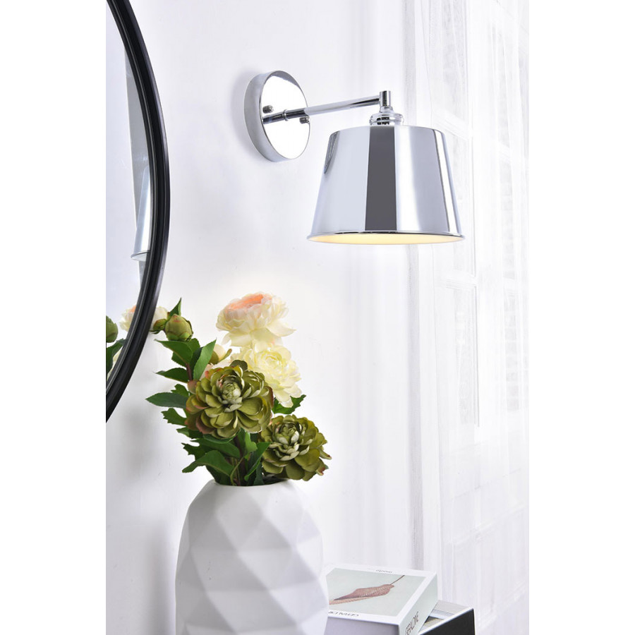 Elegant Nota 1 Light Wall Sconce - Chrome (LD4058W8C)
