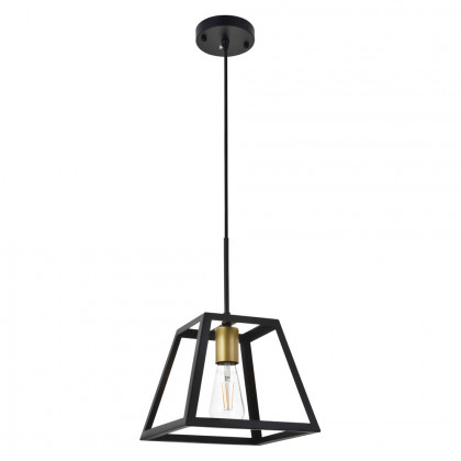 Elegant Resolute 5 Light Pendant - Brass/Black, L 10" (LD4061D10BRB)