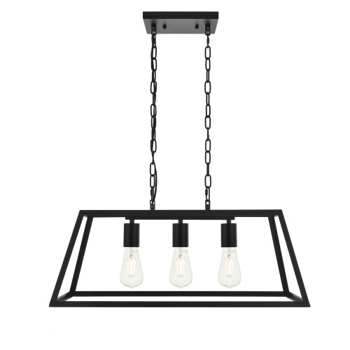 Elegant Resolute 5 Light Pendant - Black, L 25" (LD4061D25BK)
