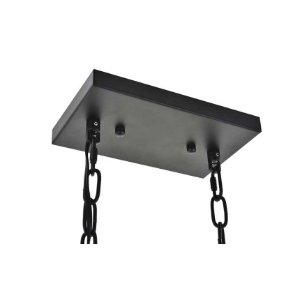 Elegant Resolute 5 Light Pendant - Black, L 25" (LD4061D25BK)