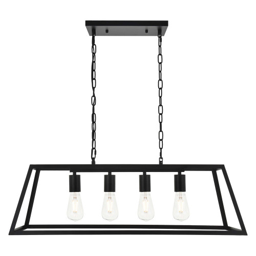 Elegant Resolute 5 Light Pendant - Black, L 32" (LD4061D32BK)