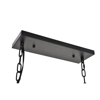 Elegant Resolute 5 Light Pendant - Brass/Black, L 38" (LD4061D38BRB)