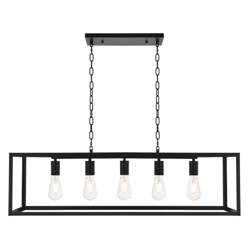 Elegant Resolute 3 Light Pendant - Black, L 38" (LD4063D38BK)