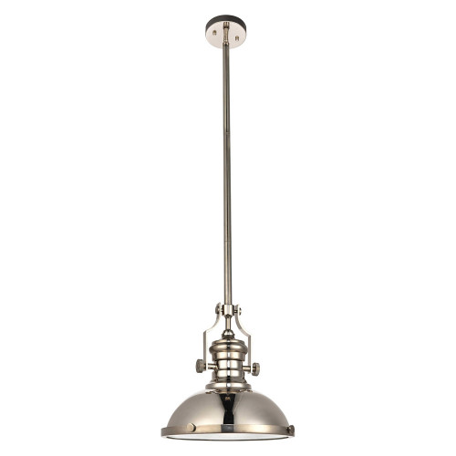 Elegant Eamon 1-Light Pendant - Polished Nickel (LD5001D13PN)