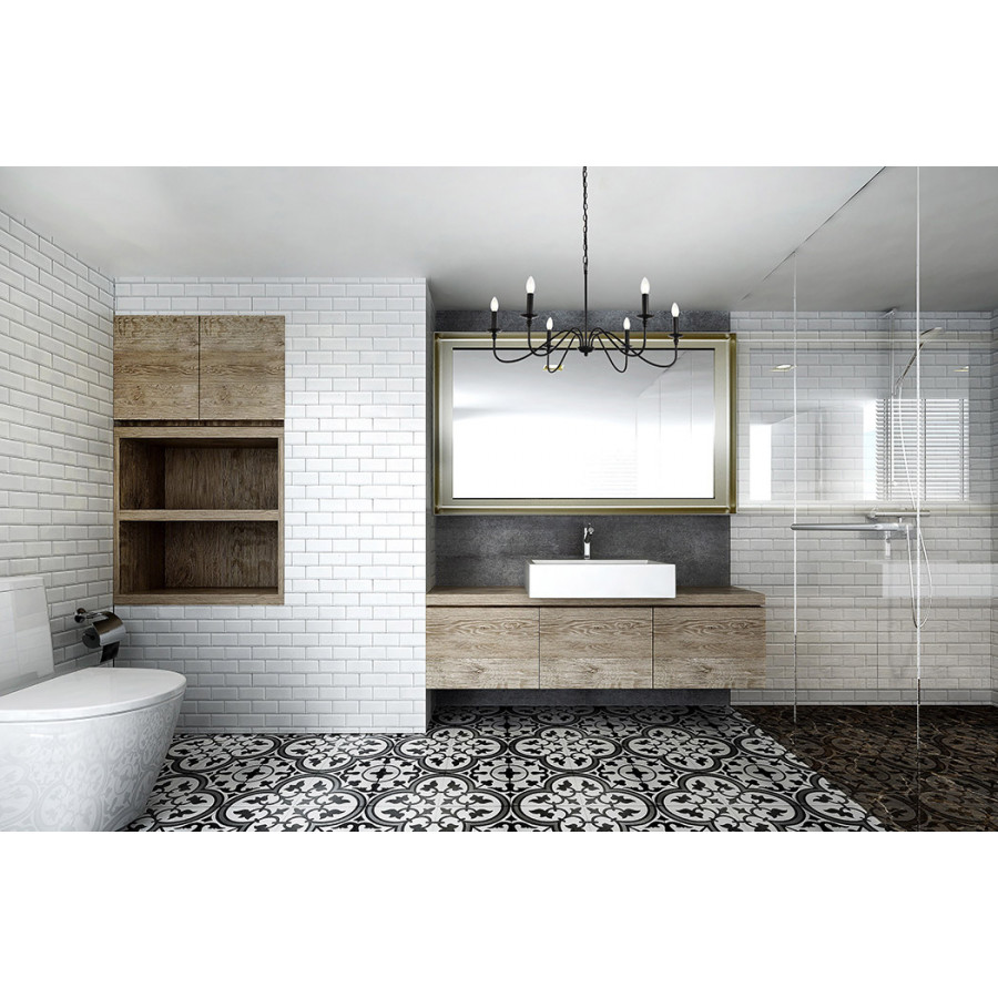 Elegant Rohan 6-Light Chandelier - Matte Black, L 36" (LD5006D36MB)