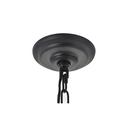 Elegant Rohan 6-Light Chandelier - Brass/Black, L 42" (LD5006D42BRB)