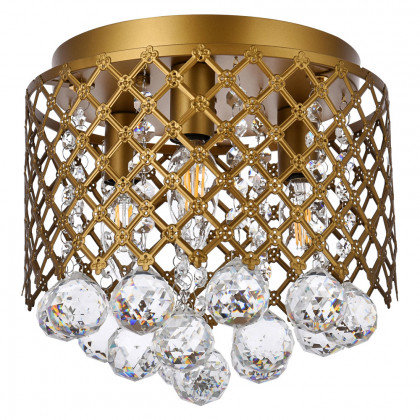 Elegant Tully 4-Light Flush Mount - Brass, L 10" (LD5010F10BR)