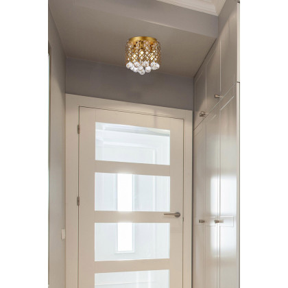 Elegant Tully 4-Light Flush Mount - Brass, L 10" (LD5010F10BR)