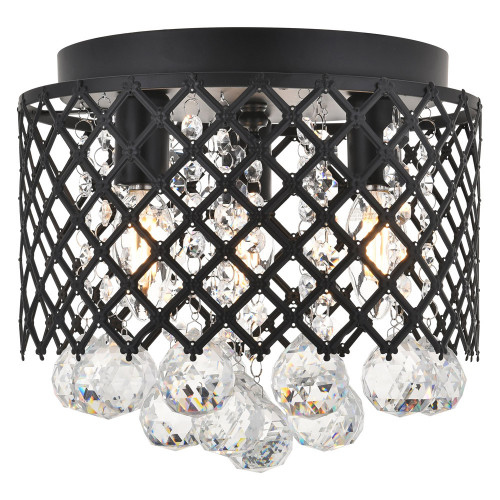 Elegant Tully 4-Light Flush Mount - Matte Black, L 10" (LD5010F10MB)
