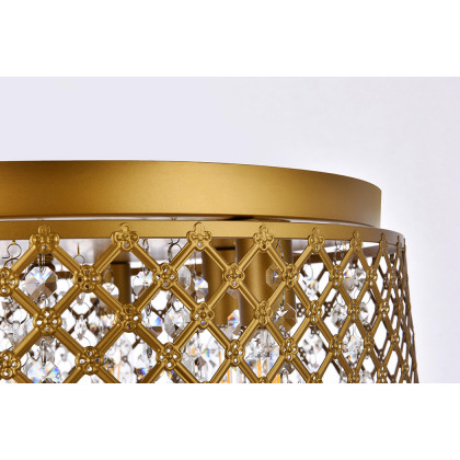 Elegant Tully 4-Light Flush Mount - Brass, L 17.7" (LD5010F18BR)