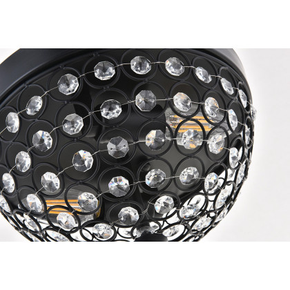Elegant Taye 3 Light Flush Mount - Matte Black, L 10" (LD5012F10MB)