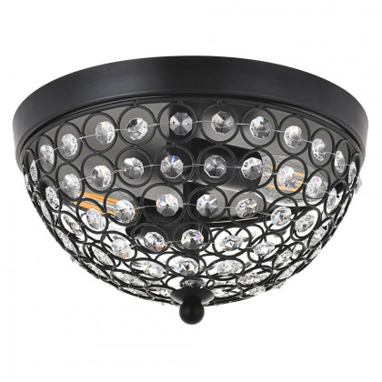Elegant Taye 3 Light Flush Mount - Matte Black, L 10" (LD5012F10MB)