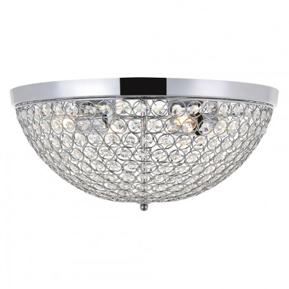 Elegant Taye 3 Light Flush Mount - Chrome, L 18" (LD5012F18C)
