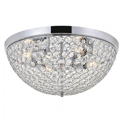 Elegant Taye 3 Light Flush Mount - Chrome, L 18" (LD5012F18C)
