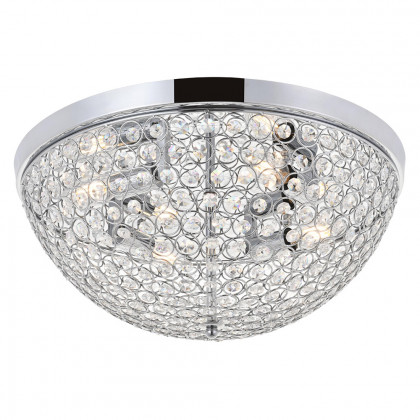 Elegant Taye 3 Light Flush Mount - Chrome, L 18" (LD5012F18C)