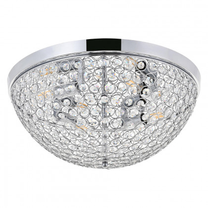 Elegant Taye 3 Light Flush Mount - Chrome, L 18" (LD5012F18C)