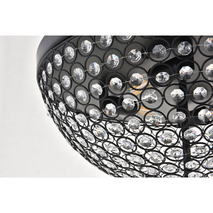 Elegant Taye 3 Light Flush Mount - Matte Black, L 18" (LD5012F18MB)