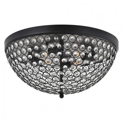 Elegant Taye 3 Light Flush Mount - Matte Black, L 18" (LD5012F18MB)