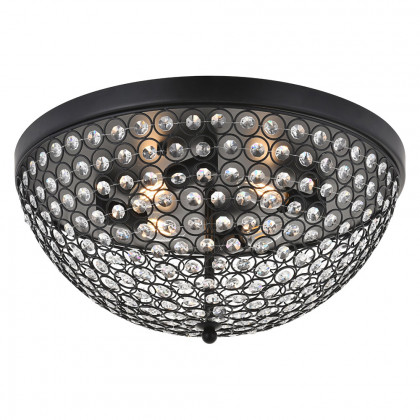 Elegant Taye 3 Light Flush Mount - Matte Black, L 18" (LD5012F18MB)
