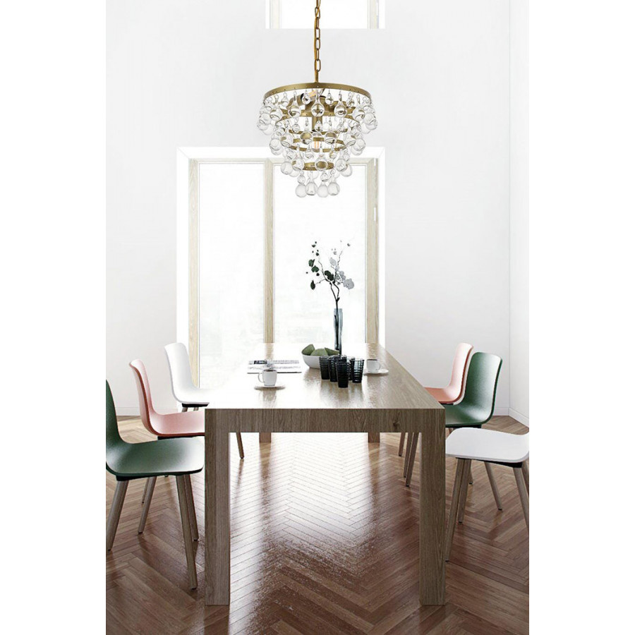 Elegant Kora 5-Light Pendant - Brass, L 13" (LD5016D13BR)