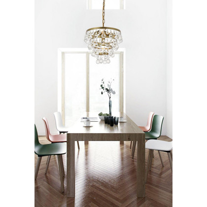 Elegant Kora 5-Light Pendant - Brass, L 13" (LD5016D13BR)
