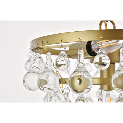 Elegant Kora 5-Light Pendant - Brass, L 13" (LD5016D13BR)