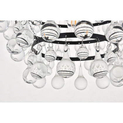 Elegant Kora 5-Light Pendant - Black, L 17" (LD5016D17BK)