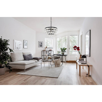 Elegant Kora 5-Light Pendant - Black, L 17" (LD5016D17BK)