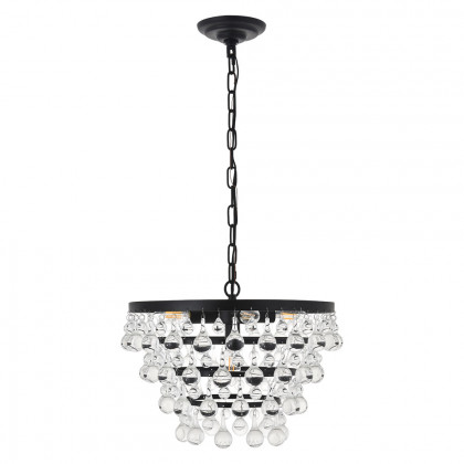 Elegant Kora 5-Light Pendant - Black, L 17" (LD5016D17BK)