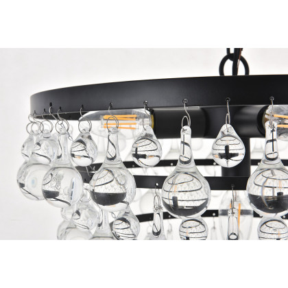 Elegant Kora 5-Light Pendant - Black, L 17" (LD5016D17BK)