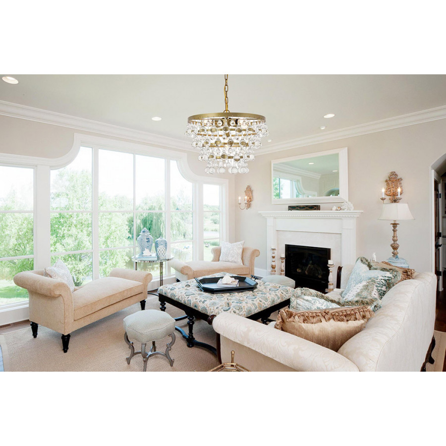 Elegant Kora 5-Light Pendant - Brass, L 17" (LD5016D17BR)