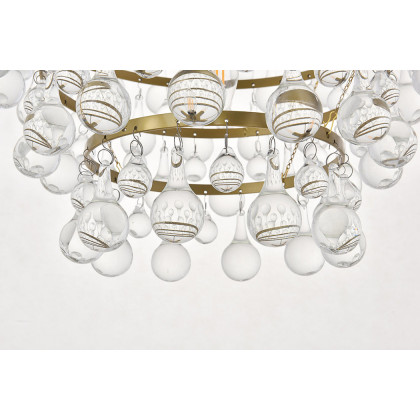 Elegant Kora 5-Light Pendant - Brass, L 17" (LD5016D17BR)