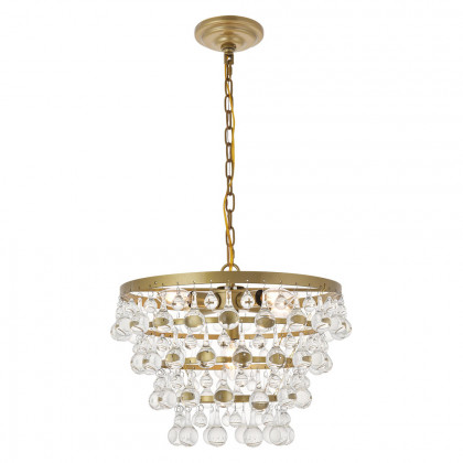 Elegant Kora 5-Light Pendant - Brass, L 17" (LD5016D17BR)