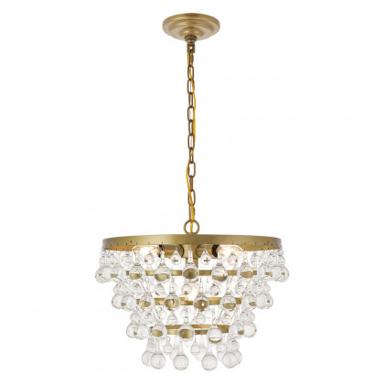 Elegant Kora 5-Light Pendant - Brass, L 17" (LD5016D17BR)