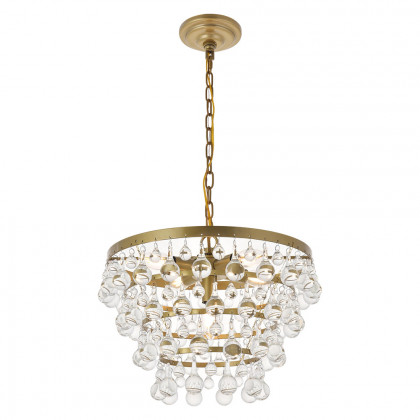 Elegant Kora 5-Light Pendant - Brass, L 17" (LD5016D17BR)