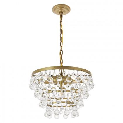 Elegant Kora 5-Light Pendant - Brass, L 17" (LD5016D17BR)