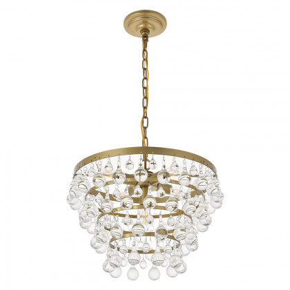 Elegant Kora 5-Light Pendant - Brass, L 17" (LD5016D17BR)
