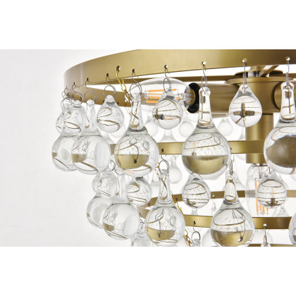 Elegant Kora 5-Light Pendant - Brass, L 17" (LD5016D17BR)