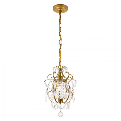 Elegant Kirin 1-Light Pendant - Brass (LD5017D11BR)