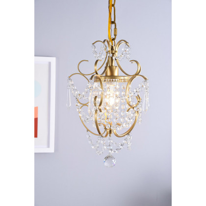 Elegant Kirin 1-Light Pendant - Brass (LD5017D11BR)