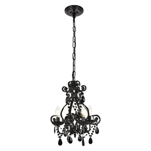 Elegant Kato 4-Light Pendant - Black (LD5018D12BK)