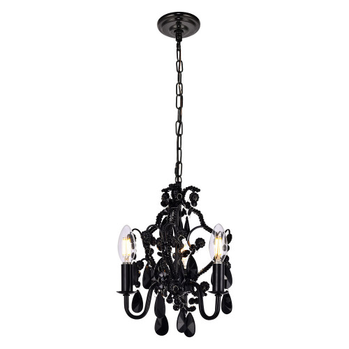 Elegant Karter 3-Light Pendant - Black (LD5019D9BK)