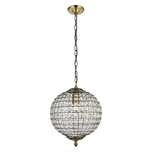 Elegant Pendant Light - Antique Bronze, L 12" (LD5025)