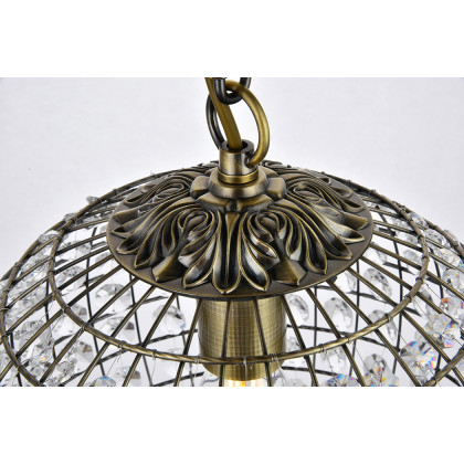 Elegant Pendant Light - Antique Bronze, L 12" (LD5025)